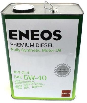 Синтетическое моторное масло ENEOS Premium Diesel CI-4 5W-40, 4 л