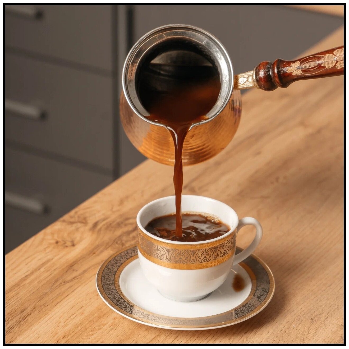 Турецкий кофе без кофеина молотый 2 пакетика - фотография № 3