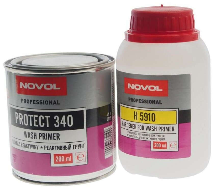 Грунт 340 PROTECT кислотный 0.2л с отвердителем Н5910 0.2л NOVOL NOVOL PR340
