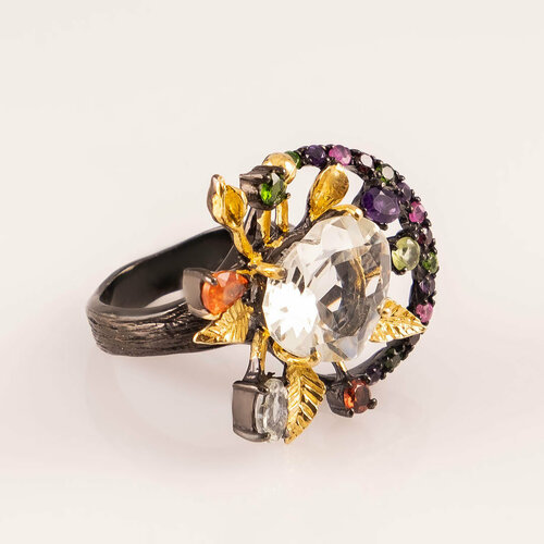 фото Кольцо серебро, 925 проба, размер 17.5 milana silver