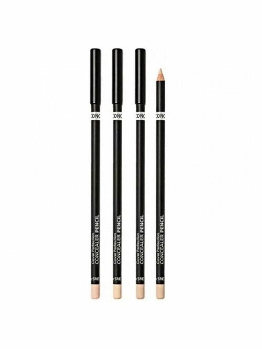Консилер 1.0, 1.4 гр, Cover Perfection Concealer Pencil 1.0 Clear Beige, THE SAEM, 8806164177556
