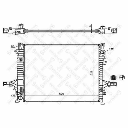 Радиатор системы охлаждения АКПП VOLVO XC90 2.5 02, 1026462SX STELLOX 10-26462-SX