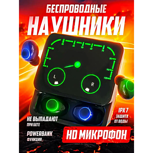 Беспроводные наушники TWS M90 MAX Cенсорные Bluetooth наушники для смартфона Подсветка Зарядный кейс Черный 145000₽