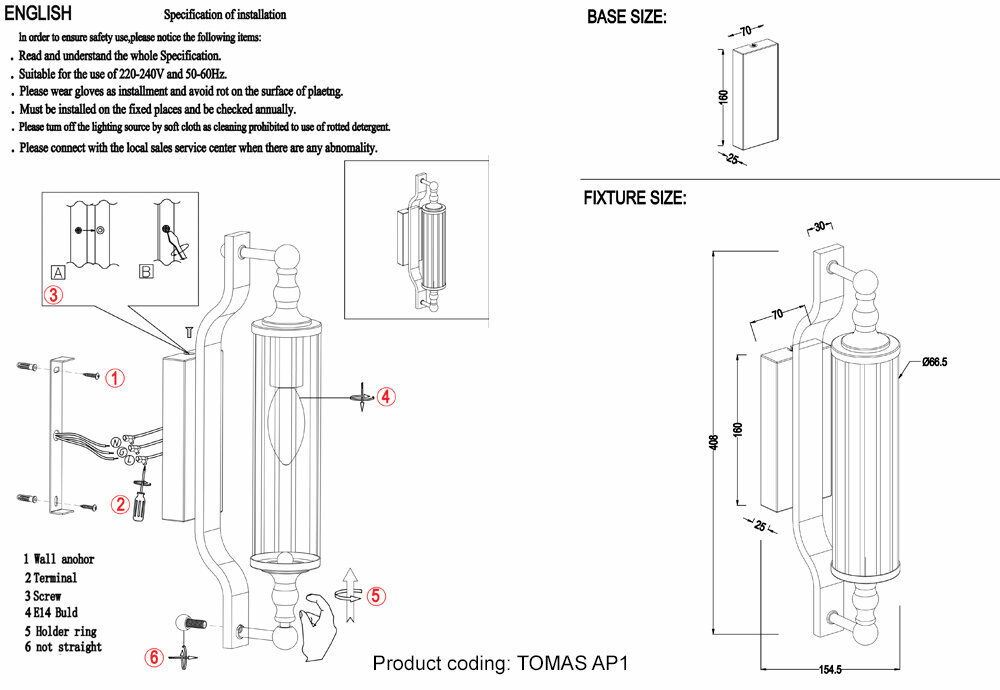 Бра Crystal Lux TOMAS TOMAS AP1 BRASS - фото №4