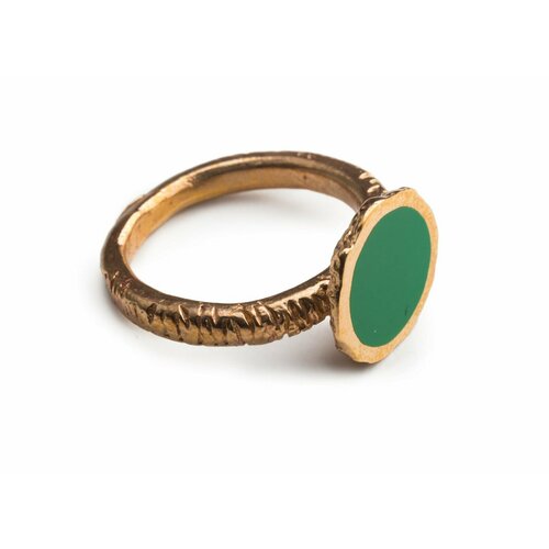 Кольцо Elena Camilla Bertellotti, эмаль, зеленый кольцо elena camilla bertellotti эмаль желтый