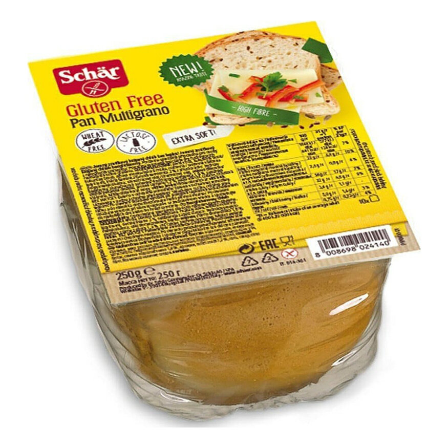 Хлеб Зерновой 250 г без глютена Dr. Schar Pan Multigrano, 1 шт