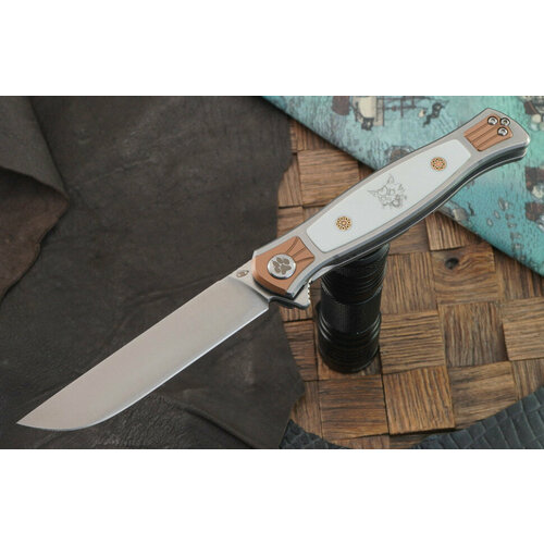 фото Складной нож reptilian кот-1, сталь d2, рукоять сталь/g-10