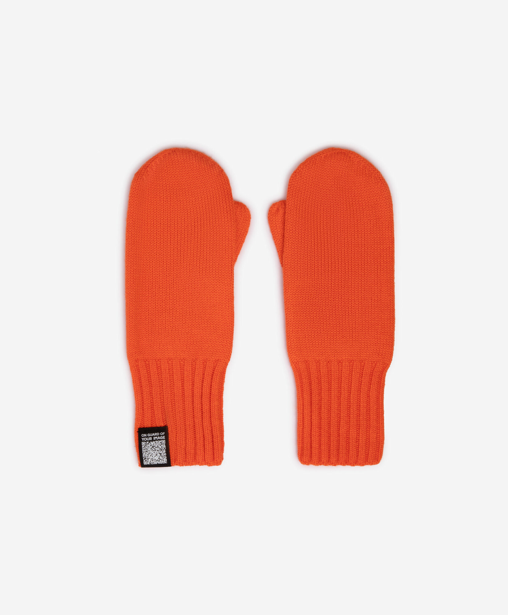фото Варежки вязаные оранжевые Gulliver для девочек