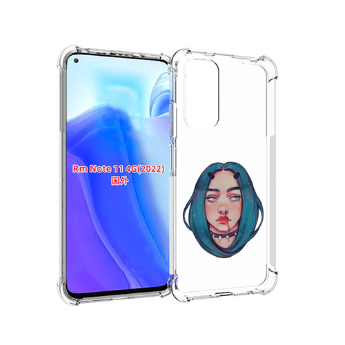 Чехол MyPads грустная-девушка-с-синими-волосами для Xiaomi Redmi Note 11 4G ( Глобальная версия ) задняя-панель-накладка-бампер