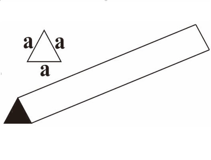 Профиль треугольный равносторонний бальза 15х1000мм Lanyu LU-ETSTICK-15