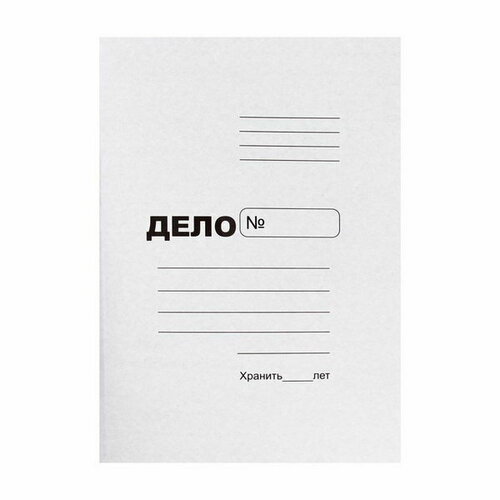 Папка-обложка А4 на 300 листов Дело, картон, 450 г/м2, белая 55 025 бубен восьмигранный 60 см