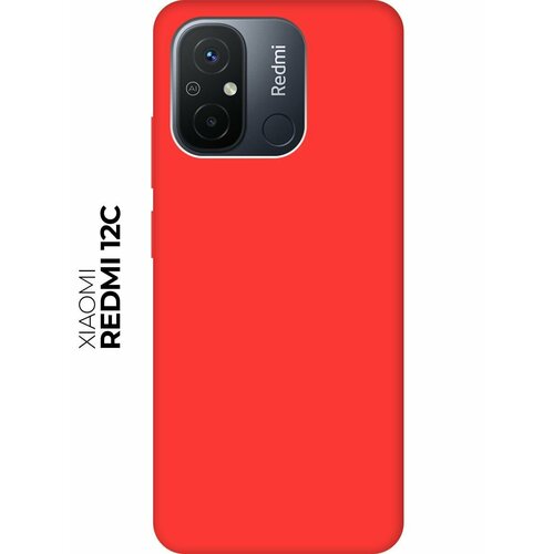 Матовый чехол на Xiaomi Redmi 12C / Сяоми Редми 12С Soft Touch красный матовый soft touch силиконовый чехол на xiaomi redmi 12c сяоми редми 12с черный