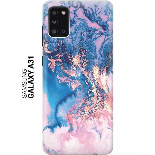 ультратонкий силиконовый чехол накладка clearview для samsung galaxy a51 с принтом green marble Ультратонкий силиконовый чехол-накладка ClearView для Samsung Galaxy A31 с принтом Blue Marble