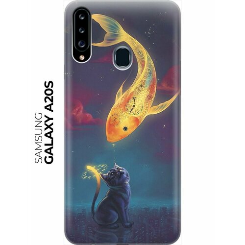 RE: PA Накладка Transparent для Samsung Galaxy A20s с принтом Кот и рыбка re pa накладка transparent для samsung galaxy a02 с принтом кот и рыбка