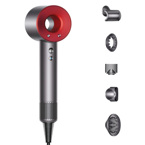 Hаifisch Фен для волос с 5 насадками Профессиональный фен для волос 3 скорости 3 температурных режима 5 магнитных насадок красный 419900₽