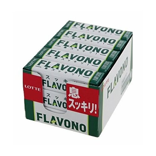 Жевательная резинка FLAVONO ( мята) LOTTE, блок 15 уп * 9 пластинок