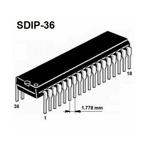 Микросхема M52340SP-A SDIP-52 PAL/NTSC system single-chip color TV signal processor
