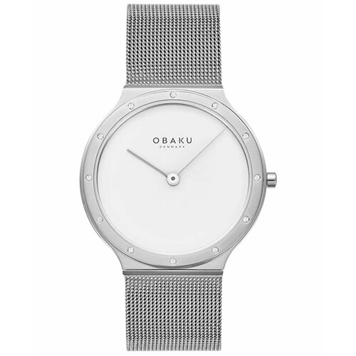 фото Наручные часы obaku женские кварцевые часы obaku mesh v285lecwmc с гарантией, серебряный, белый