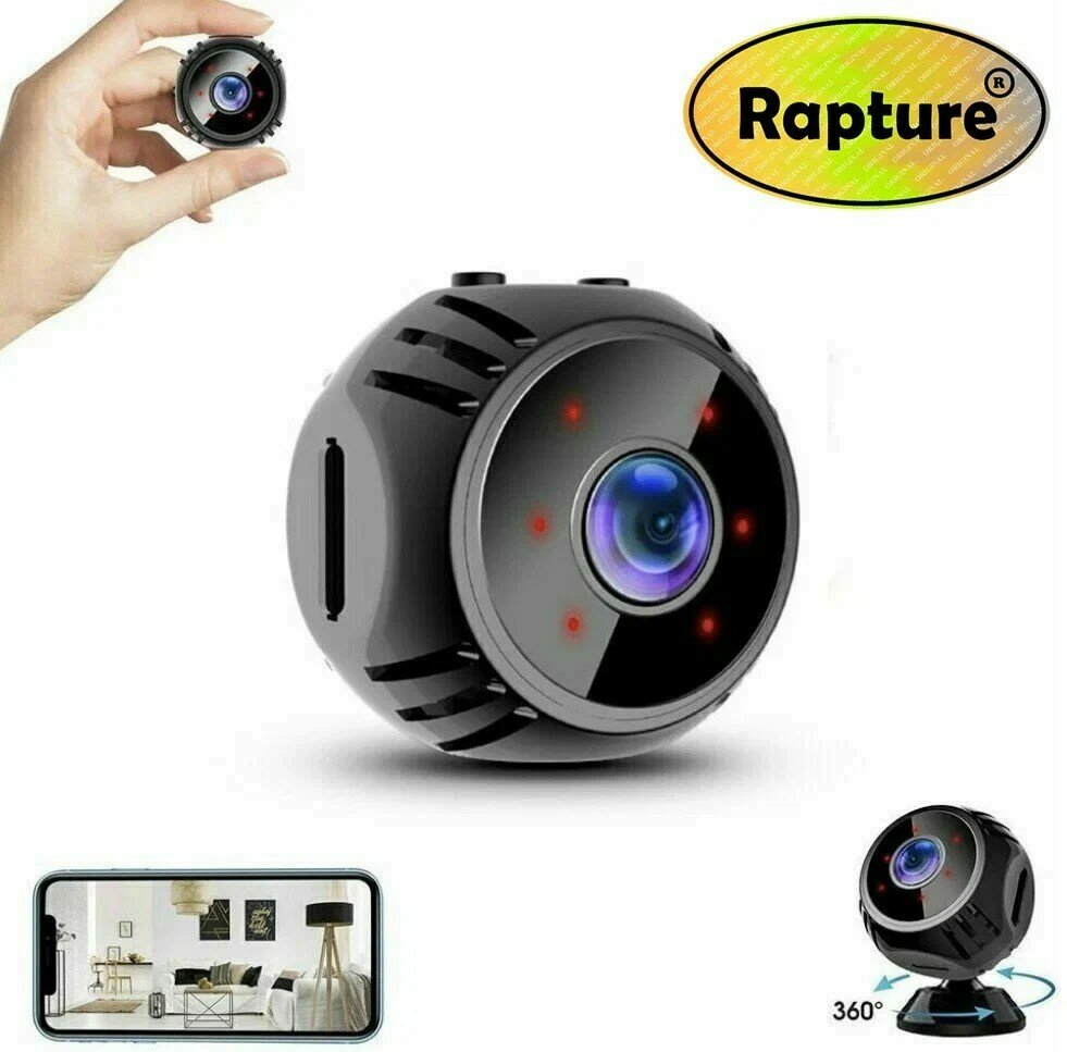 Беспроводная мини-камера Rapture (8) WiFi Ночной режим Влагозащита ИК-подсветка FHD (1080P)