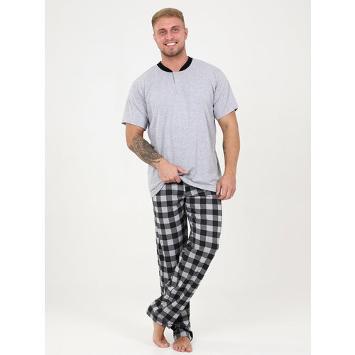 Пижама IvCapriz, размер 48, серый
