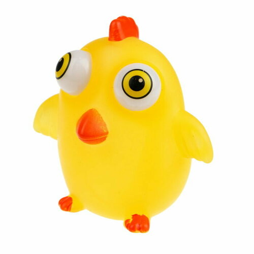 Игрушка-антистресс 1toy Пучеглаз-антистресс Цыплёнок 8,2х7x6,8 см игрушка антистресс 1toy маскарад для зверят собачка цыплёнок