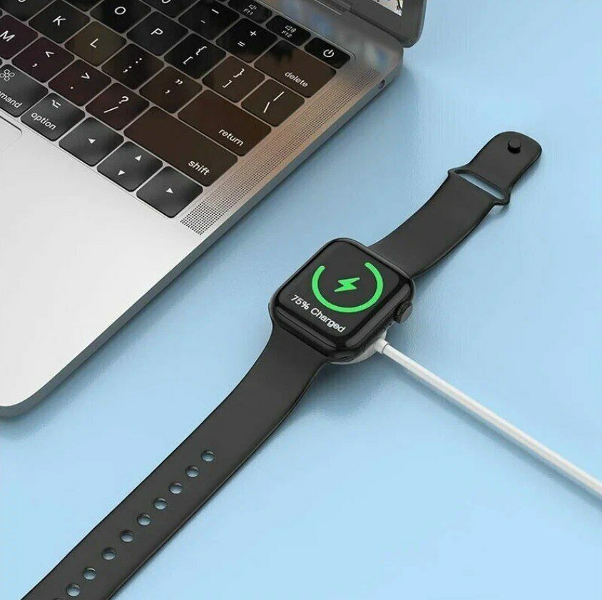 Беспроводная зарядка для Apple Watch (металлический корпус) / Зарядное устройство для умных часов с WatchOS