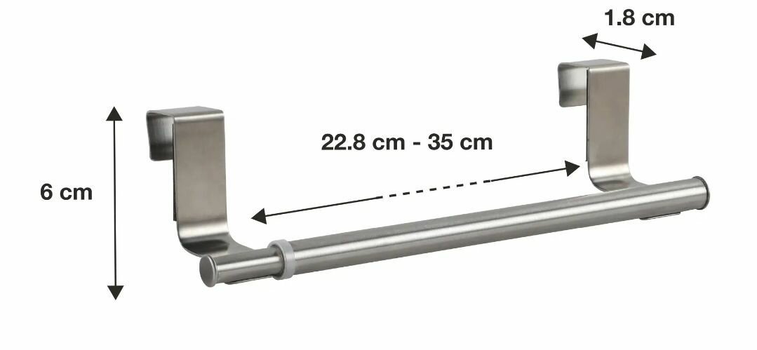 Держатель раздвижной на фасад Delinia 22.5-35x6 см сталь цвет серебро