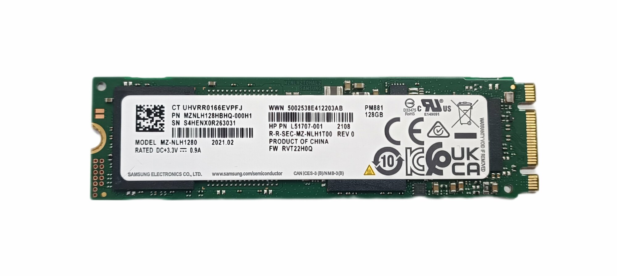 SSD M.2 2280 128GB Samsung MZ-NLH1280 (Б/У)