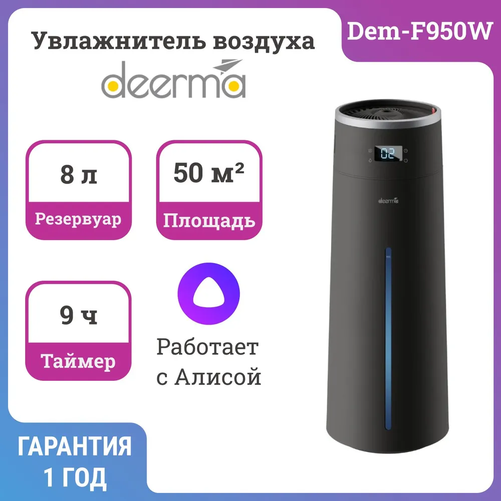 Увлажнитель воздуха Deerma DEM-F950W, серый - фотография № 20