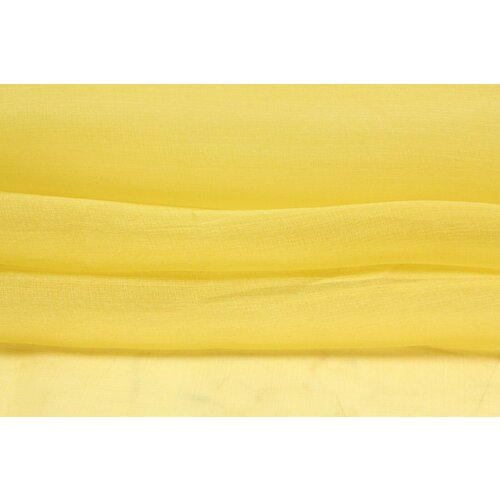 Ткань Шёлковая органза лимонного цвета, ш142см, 0,5 м