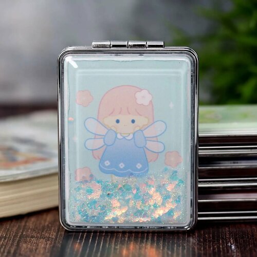 Зеркало карманное iLikeGift Little angel blue с увеличением 717₽