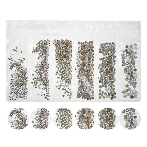 Набор страз для ногтей Nail Art, желтый голография