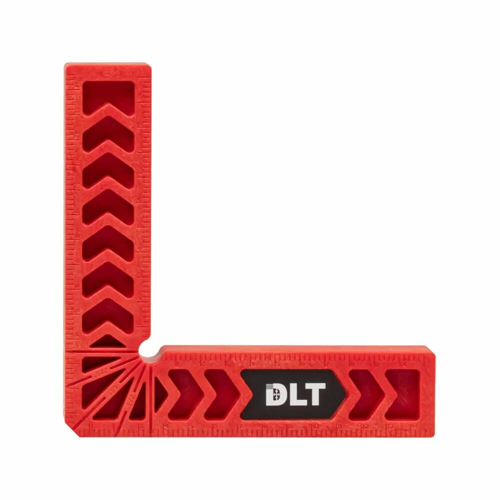 Угольник столярный пластиковый красный DLT,110X110ММ