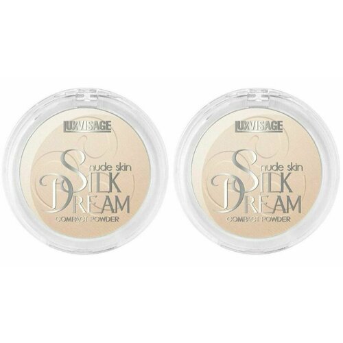 компактная пудра luxvisage silk dream nude skin тон 2 светлый беж LUXVISAGE Пудра компактная Silk Dream Nude Skin, тон 02 Светлый беж, 10 г, 2 шт