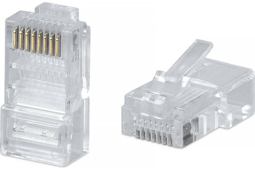 Cabeus Коннектор RJ-45 под витую пару, категория 5e, универсальный (для одножильного и многожильного .