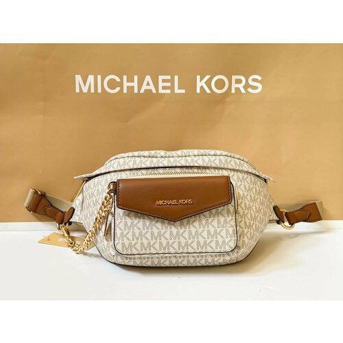 Сумка поясная MICHAEL KORS Michael Kors Maisie 2 In 1 35F3G5MN9V, фактура зернистая, матовая, ванильный сумка поясная michael kors белая 35t9gy9n8b vanilla kenly