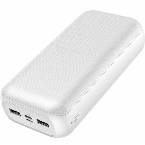 Повербанк мощный Powerbank Внешний аккумулятор Павер банк Powerbank 30000 mahMicro usbIn Micro usb Type-COut Type-C 21A USB 1 А 21A White 3660₽