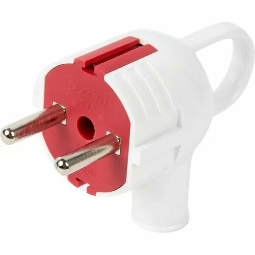 Вилка с заземлением и ручкой 220 В цвет белый 449₽