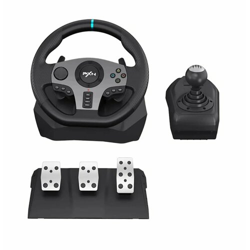 Игровой руль с педалями PXN V9 для PC/ PS3 / 4 / Xbox-One / N-Switch руль hori racing wheel apex для ps3 ps4 ps4 052e