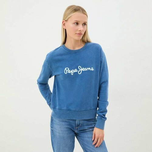 Свитшот Pepe Jeans, размер M, синий свитшот pepe jeans размер xs черный