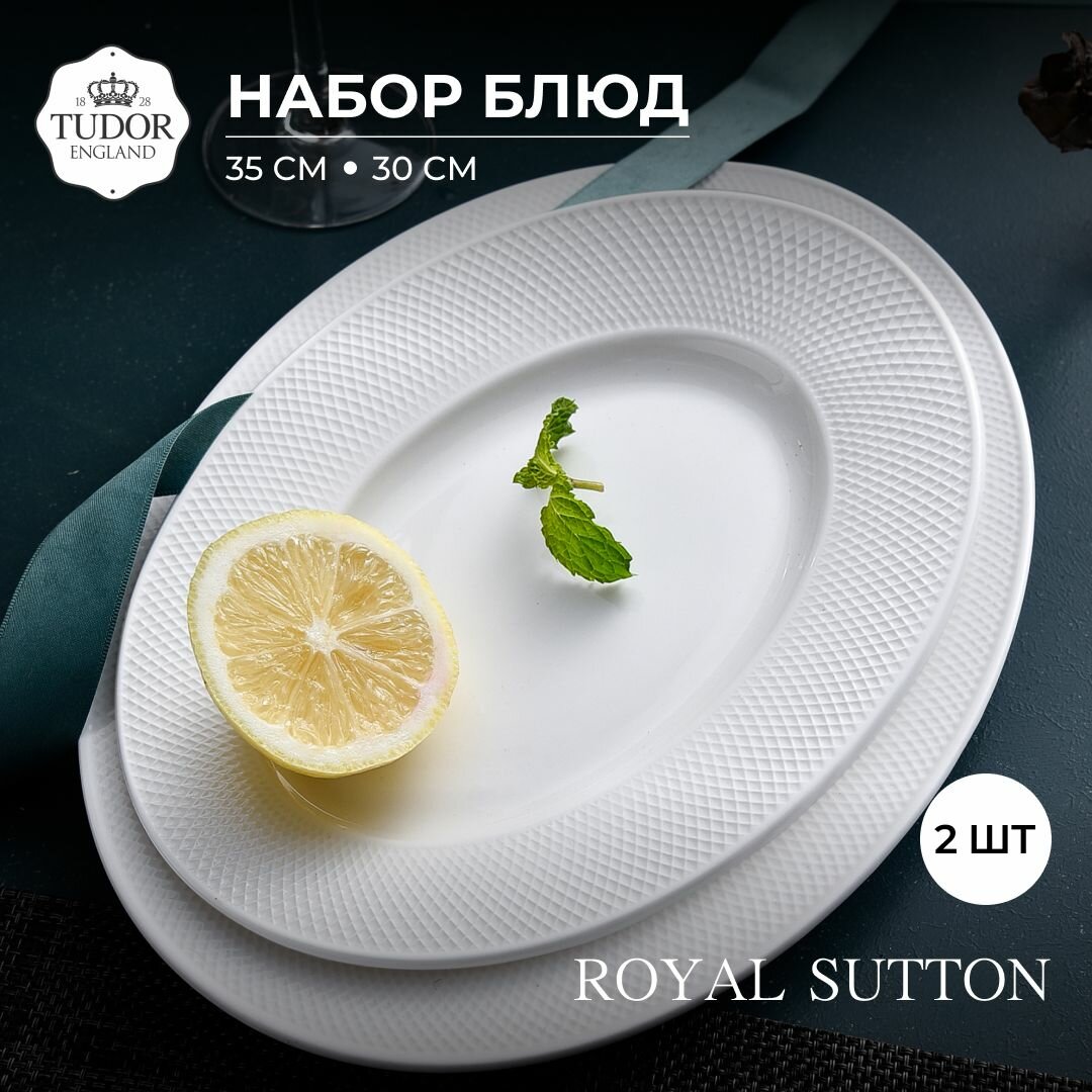 Набор овальных блюд Tudor England Royal Sutton 35 см и 30 см, 2 шт.