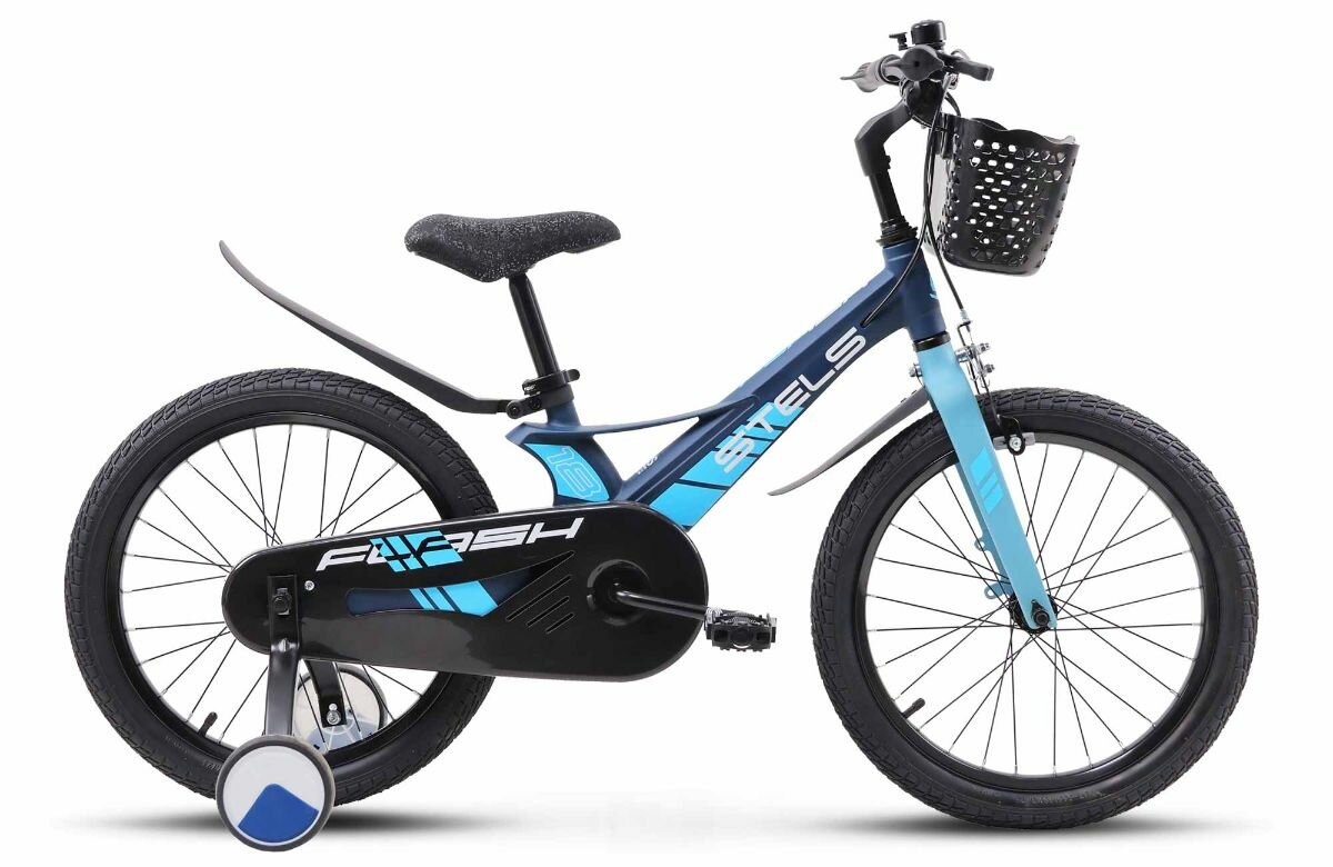 Велосипед детский STELS Flash KR 18" Z010, 9.1" темно-синий/зеленый
