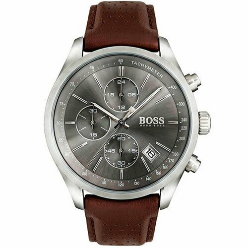 Наручные часы HB1513476, серый, коричневый наручные часы hugo boss grand prix hb1513578