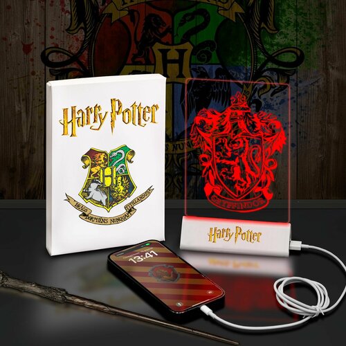 Ночник Светозар Гарри Поттер / Подарок другу, подруге, ребенку / Настольный 3д светильник повербанк 2600 mAh
