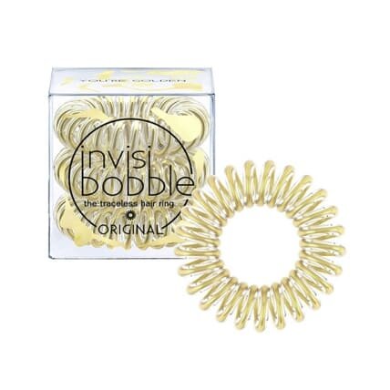 Invisibobble Original Time To Shine You’re Golden - Инвизибабл Ориджинал Резинка-браслет для волос золотой, 3 шт/уп -