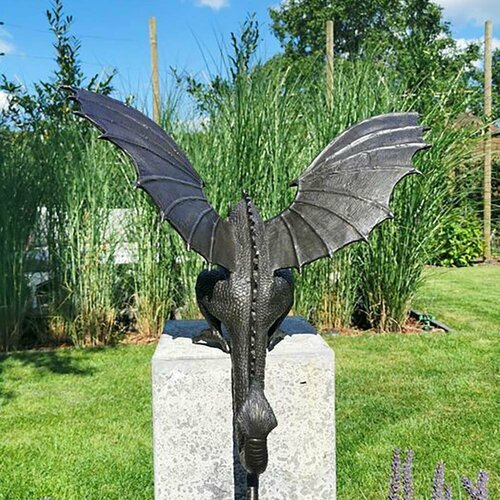Сад Дракона статуя фонтан Дракон орнамент смолы фонтан скульптура для украшения дома сада