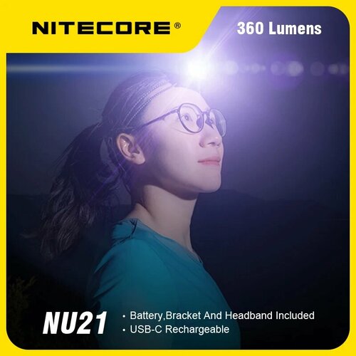 NITECORE NU21 Налобный фонарь 360 лм, Белый