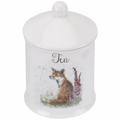 Емкость для хранения чая из костяного фарфора 145 см белыйдекор серия Wrendale Designs Royal Worcester RWC WNT3996-XW 7180₽