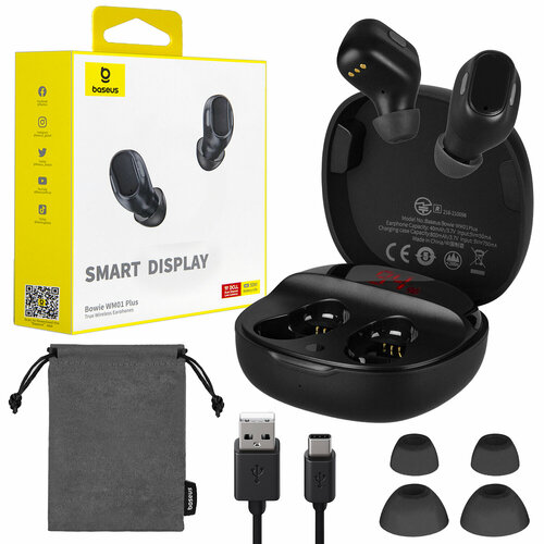 Наушники Bluetooth WM01 Plus Baseus черные NGTW370101 3399₽