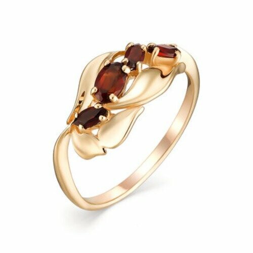 Кольцо Bolshakoff, красное золото, 585 проба, топаз, размер 17.5, красный